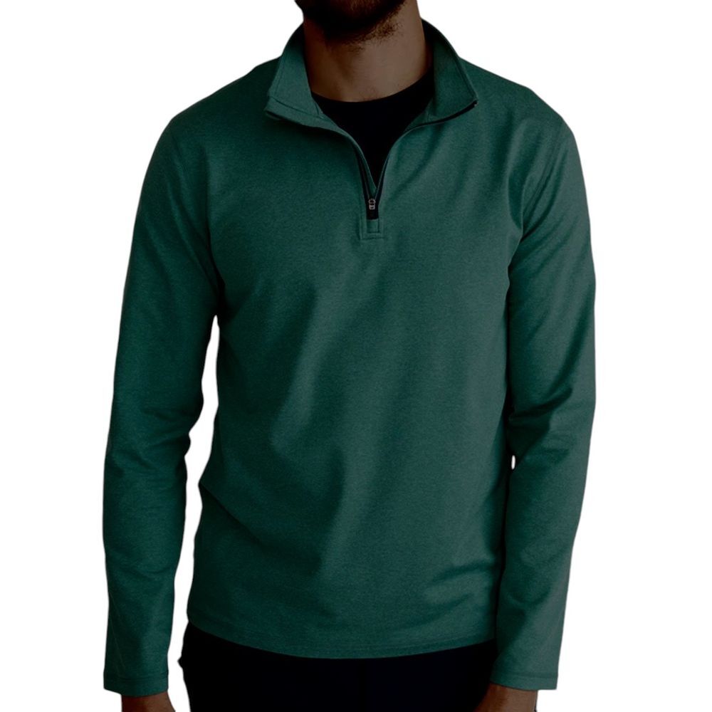 Marine Layer Weekend Sport Quarter Zip Pullover Bayberry Green Men's Size Small
